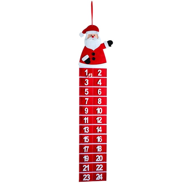 Adviento De Navidad De Tela No Tejida, Calendario De Cuenta Regresiva De Navidad Decorativo Diy Creativo, Adornos Colgantes De Pared Para Puerta De Casa Inevent HA042660-02