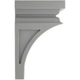 thumbnail image 3 of Ekena Millwork 3 1/2"W x 3 3/4"D x 6"H Mini Nevio Wood Vintage Decor Corbel, Pebble Grey, 3 of 6