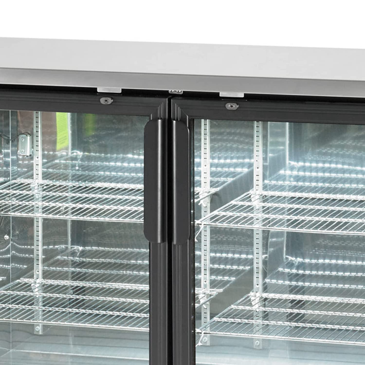 Arctic Air ABB60G, Back Bar Refrigerator, Glass Doors, two-section, Interior LED Lighting, NSF Certified