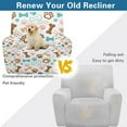 thumbnail image 4 of Xixirimido Colorful Cute Bone Paws Recliner Chair Covers 4-Pieces Stretch Lazy Boy Recliner Covers with Pocket Reclining Slipcovers Soft Sofa Slipcover Furniture Protector for Pets Kids, 4 of 8