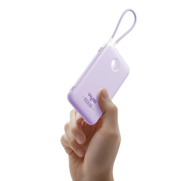 Cargador portátil VIYISI de 10000 mAh con cable USB-C y pantalla LED