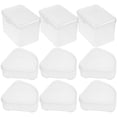thumbnail image 1 of 9pcs Transparent Makeup Sponge Box Portable Cosmetic Egg Holder Versatile Plastic Box for Powder Puff, 1 of 8