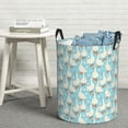 thumbnail image 3 of Laundry Basket, White Geese And Flower Waterproof Laundry Hamper With Padded Handles, Clothes Hamper For Laundry, Bedroom, Dorm, Towels, Laundry Bin Easy Storage, 3 of 8