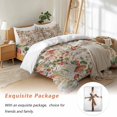 thumbnail image 7 of Mushroom Spring Bedding Duvet Cover Set Queen Size 4 Pieces Floral Summer Plant Leaves Retro Bedding Set with Zipper Closure, 1 Comforter Cover 90x92 Inches 1 Flat Sheet & 2 Pillow Cases, 7 of 7