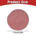 thumbnail image 3 of 4.3" Woven Round Heat Resistant Placemat, Non-Slip Place Mat for Dining Table, Thick Weave Protects Wood Tables from Hot Plates Pots, Bohe Decor Table Cover for Daily Use, 3 of 4