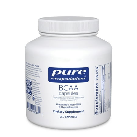 Pure Encapsulations BCAA Capsules | Hypoallergenic Supplement To Support Muscle Function During Exercise* | 250 Capsules