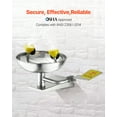 thumbnail image 6 of VEVOR Emergency Eye Wash Station, Stainless Steel Wall-Mounted Eyewash Unit, First Aid Eye Wash Sink 16.14 x 12.99 x 9.45 Inches, Ideal for Laboratories, Factories, Schools, Construction Sites, 6 of 9