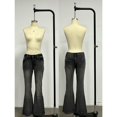 thumbnail image 3 of Women's Stretch Flare Jeans, Mid Rise Washed Denim Bell Bottom Pants, S-L, 3 of 4