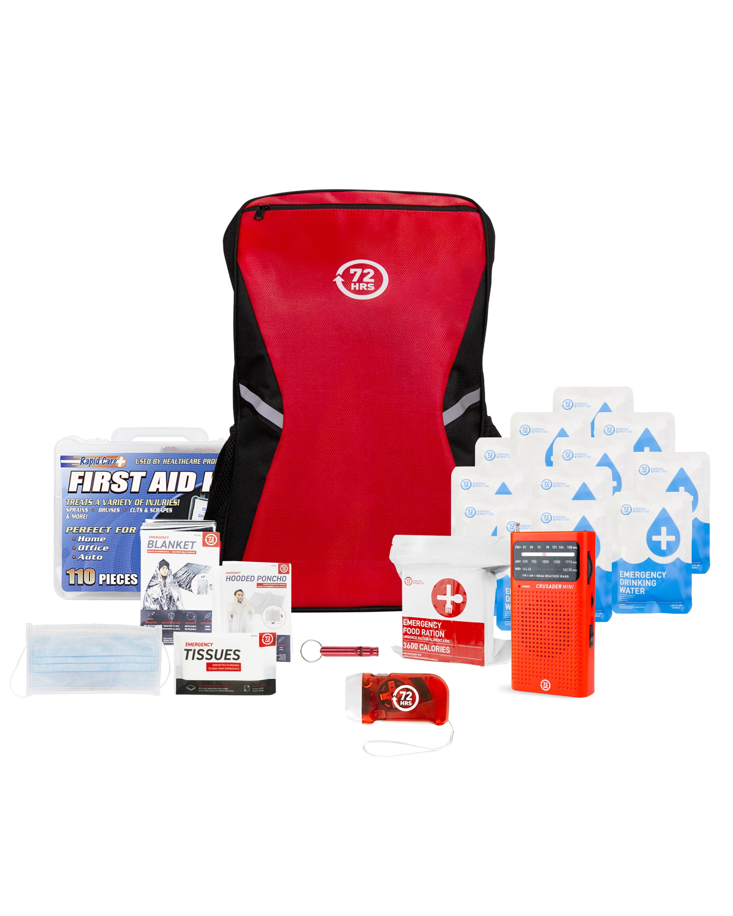 72 HRS Essential Emergency Preparedness Kits - 3 Day Survival Backpack ...