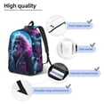 thumbnail image 5 of Xecao Hip-Hop Glasses Gorilla for Canvas College Laptop Backpack, Durable Rucksack Travel Notebook Bag School Backpack Book Bag for Men Women, 5 of 8