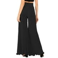 thumbnail image 4 of Xuanfei Women High Waist Wide Leg Smocked Stringy Selvedge Long Pants, 4 of 7
