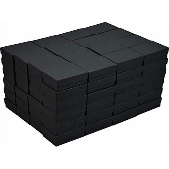 JPB Matte Black Cotton Filled Jewelry Box #32 (Case of 100) 3.125 inches x 2.125 inches…