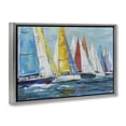 thumbnail image 2 of Stupell Industries Eclectic Colorful Sails Coastal Scene Gray Floating Frame Canvas Art, 31 x 21, by Lorenzo Collective, 2 of 8