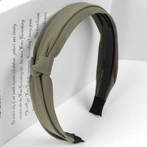 Pxiakgy headbands for women Headband WideBrimm Bow Womens Point Wave Band Tie Hair Headwrap Hairband Headband Army Green One size