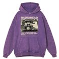 thumbnail image 2 of Sudadera con capucha vintage desgastada para hombre, estilo hip hop, estilo gira por Norteamérica, estilo rockero, otoño, 100 % algodón, talla grande, 2 of 5
