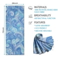 thumbnail image 2 of Blue White Tie Dye Swirl Pattern Hot Yoga Mat Towel Non Slip for Hot Yoga - Quick-Drying Yoga Mat Cover with 4 Corner Pockets with Travel Bag - Hot Yoga Towel Non Slip 70"x26", 2 of 6