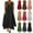 Black, variant on Maxi Dress for Women Summer Cotton Linen Dress Casual Loose Elegant Long Dress Sleeveless Beach Dresses with Pockets