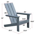 thumbnail image 3 of JERFIT HDPE Adirondack Chair, Outdoor Patio Fire Pit Seating, All-Weather Resistant, Ergonomic Design for Deck, Garden, Backyard, Balcony, Dark Grey, 3 of 5
