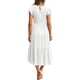 thumbnail image 5 of VISgogo Vestido de verano de color sólido para mujer, cuello redondo, manga corta con mosca, falda plisada en el pecho, falda para pastel VISgogo  moda, 5 of 6