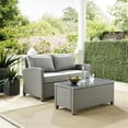 thumbnail image 2 of Crosley Bradenton 2 Piece Wicker Patio Sofa Set in Gray, 2 of 8