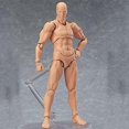 thumbnail image 3 of Body Doll, Artists Manikin Blockhead Jointed Mannequin Drawing Figures Male+Female Set (Grey), 3 of 5