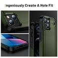 thumbnail image 4 of Feishell Compatible for Apple iPhone 13 (6.1 inch) Case,Dual Layer Protective Shockproof Hybrid Soft TPU + Hard PC Drop Protection Anti-Scratch Phone Case,Armygreen, 4 of 7