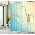 thumbnail image 5 of Ambesonne Colorful Shower Curtain, Musical Notes Vibes, 69"Wx84"L, Multicolor, 5 of 5