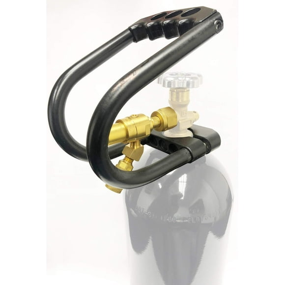 High Flow 150 PSI Fixed Flow Carbon Dioxide Piston Regulator for Tire Inflation with 10# Co2 Tank Handle Kit