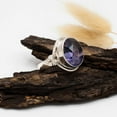 thumbnail image 2 of Amethyst Gemstone Ring for Women | Sterling Silver Handmade Jewelry | February Birthstone Ring | Healing Crystal Fashion Statement Ring Size US 4, 2 of 6
