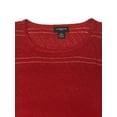 thumbnail image 2 of Womens Plus Red Metallic Shimmer Dressy Stretchy Holiday Sweater Top Shirt 1X, 2 of 2