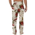 thumbnail image 3 of Fabrcox M-3xl Loose Fit Loose Fit Christmas Pajama Pants Men Baggy Pj Bottoms with Pockets Christmas Tree Print Fashion Casual Printed Pj Pants White 2XL, 3 of 3
