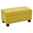 thumbnail image 3 of Home Square 2 Piece Set with Round and Rectangular Tufted Ottomans in Yellow, 3 of 15