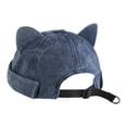 thumbnail image 3 of Gorra Docker, gorro ajustable con borde enrollable, sin ala, para picnic y fiestas Azul oscuro, 3 of 8