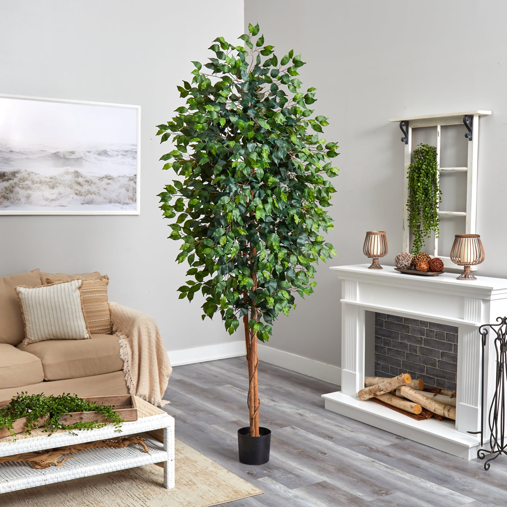 Nearly Natural 8' Ficus Artificial Tree