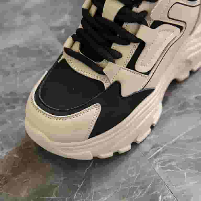 【Cozy&Kitsch】Track Low Sneakers ZNGTNGS Women's Fashion Chunky Sneakers Colorblock Low Top