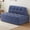 Dark blue, variant on Full Size Folding Floor Sofa Bed, Corduroy Convertible Sleeper Couch with Pillow & Back Support, Portable Fold Out Futon Mattress for Living Room