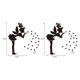 thumbnail image 2 of Billuyoard Adhesivo acrílico para pared DIY superficie reflectante hogar autoadhesivo calcomanía estilo moderno encantador baño etiqueta Mural Rojo 2Conjunto, 2 of 6