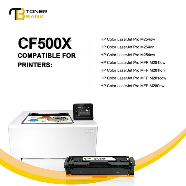 Toner Bank 3-Pack Compatible Toner Cartridge for HP CF500X CF501X CF502X CF503X Color LaserJet Pro M254dw M254dn MFP M281fdw M281fdn M281cdw M280nw Printer Ink (Cyan,Magenta,Yellow) - Walmart.com
