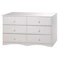 thumbnail image 1 of Essentials Six Drawer Double Dresser - White Finish, 1 of 3