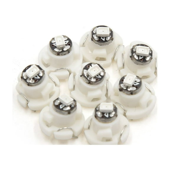 8Pcs T4.2 3020 Red  Dashboard Panel Light Lamp Bulb for Car Interior