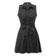 thumbnail image 1 of Txlixc Vestido de Mujer, Color sólido Sin Mangas Cuello Doblado Abotonado Delgado en Forma de A, Vestido Suelto con cinturón para la Playa, Vacaciones Txlixc  Estilo de ocio, 1 of 9
