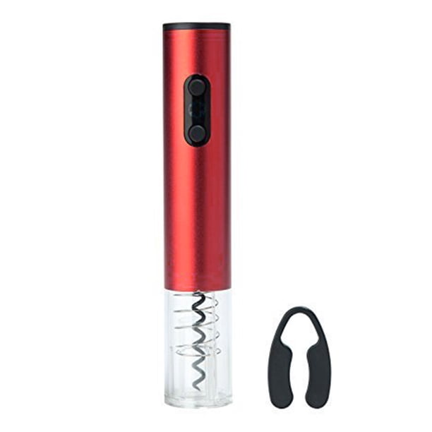 Kearding Sacacorchos eléctrico para vino tinto, abridor automático de botellas de vino de uva, cortador de papel de aluminio iluminado, sacacorchos, Cocina y Comedor rojo Kearding JJ8932-01B