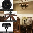 thumbnail image 3 of Giantex 6 Lights Chandelier, Ceiling Lamp w/Bronze Metal Spherical Shade & Adjustable Chain, 3 of 6