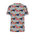 thumbnail image 3 of Rocae Dachshund Dog Heart for Breathable Men's Baseball T-Shirt Fashionable Casual Baseball Jersey, Moisture-wicking Sportswear Large, 3 of 9