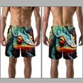 thumbnail image 3 of luoweisi Men's Beach Shorts Quick Dry Swim Trunks with Mesh Lining Chameleon L, 3 of 5