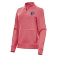 thumbnail image 2 of Women's Antigua Heather Red Chicago Cubs Crush Stars and Stripes Team Logo Quarter-Zip Pullover Top, 2 of 3
