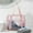 Pink, variant on TUOBARR Zippered Tote Bag, Portable Bathroom Travel Bag In Clear PVC Cosmetic Bag