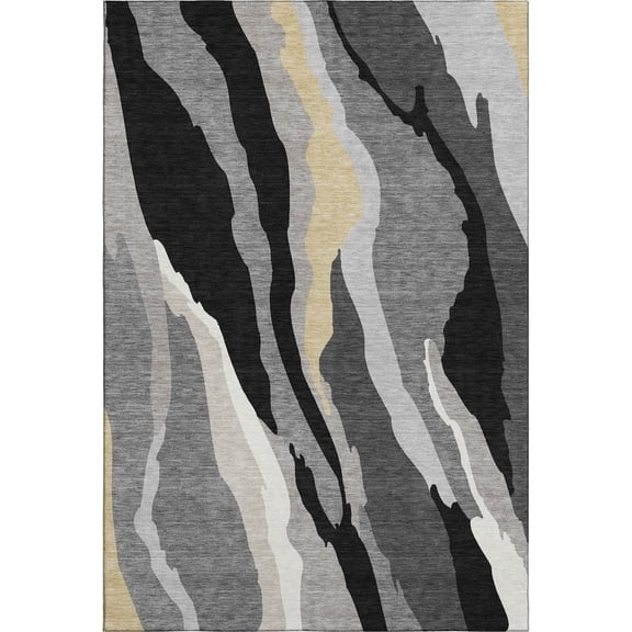Dalyn Rugs Premium Machine Washable Mayfield AMF1047 Black 2'6" x 3'10" Rug