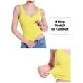 thumbnail image 7 of Made by Olivia Women's Four-way Stretch V-Neck Ribbed Seamless Crop Top -Made in USA, 7 of 7