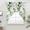 White, variant on Green Leaves Swag Curtains for Kitchen/Bedroom/Living Room, Summer Botanical Farmhouse Watercolor Leaf Scalloped Curtains 63 Inch Long, Window Swag Topper Curtains Valances 2 Panels Set 36"x63"